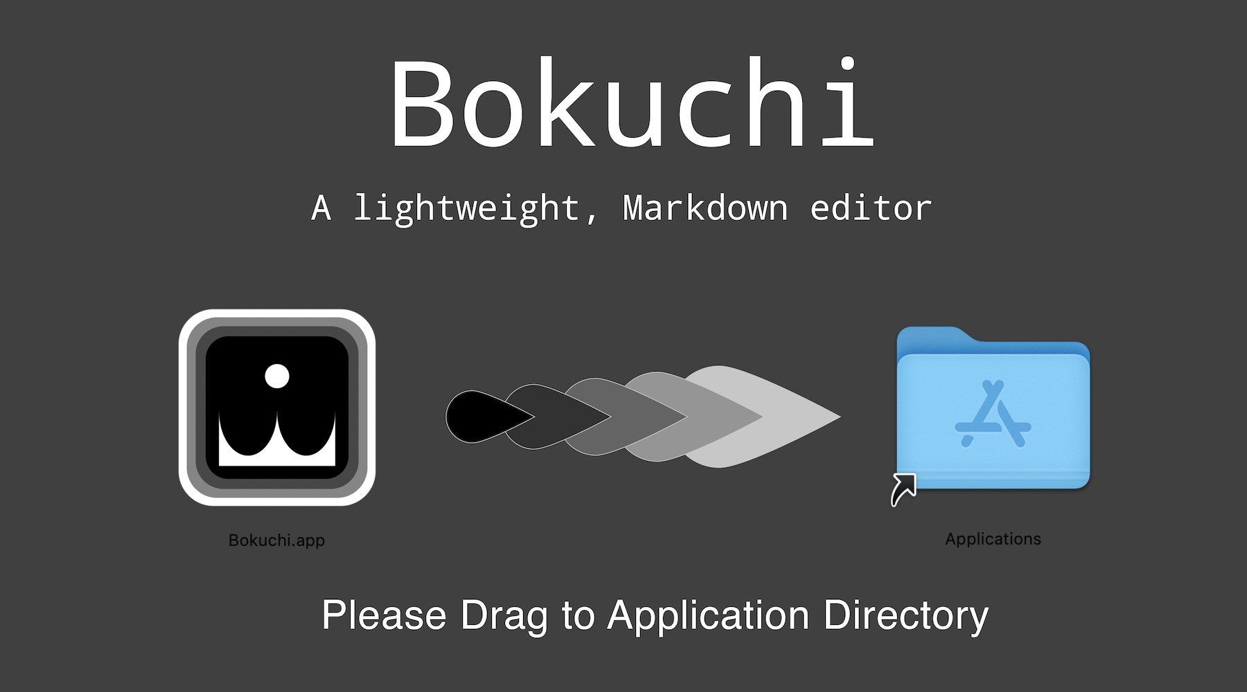 macOS DMG installer — drag Bokuchi to Applications